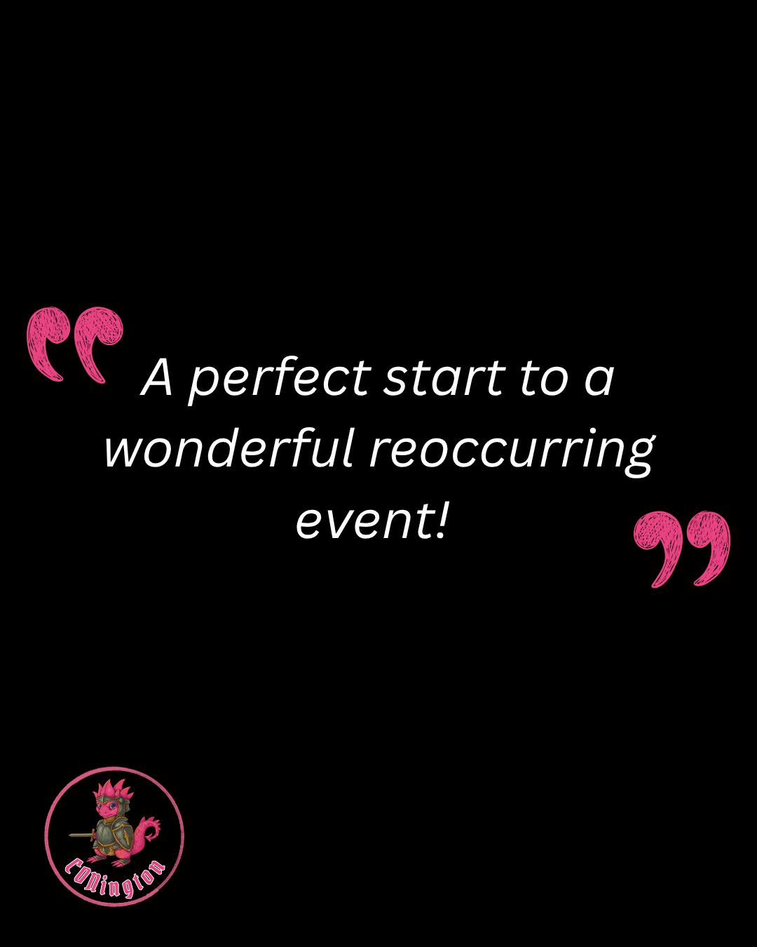 CONington 2026 badge holder quote