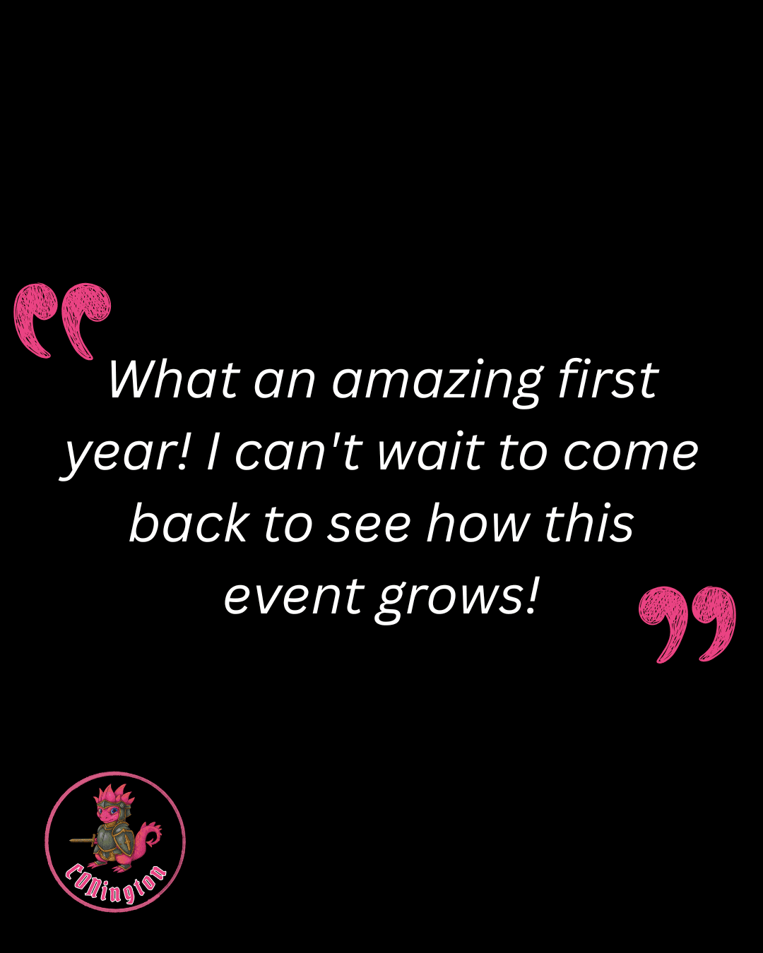 CONington 2026 badge holder quote
