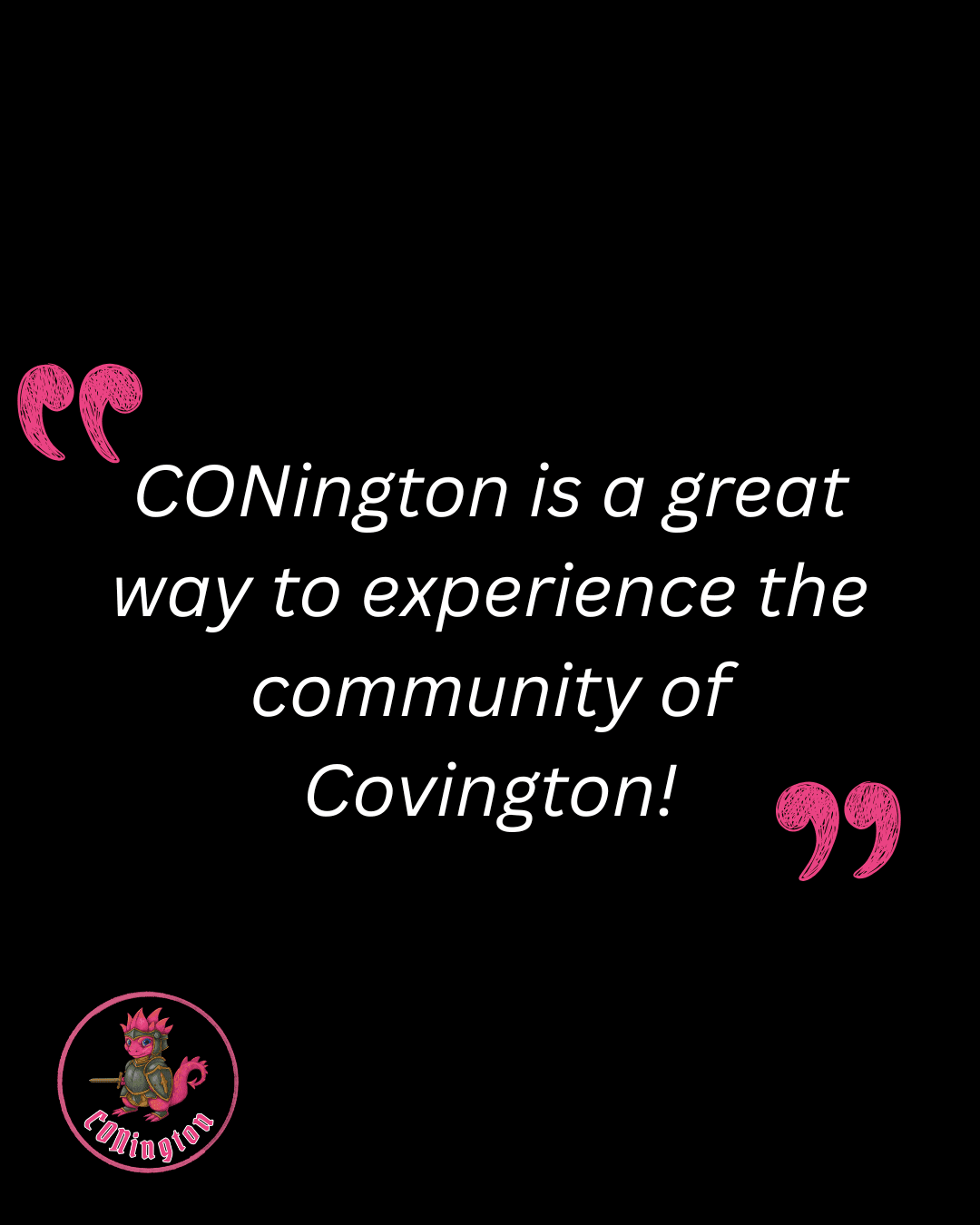 CONington 2026 badge holder quote